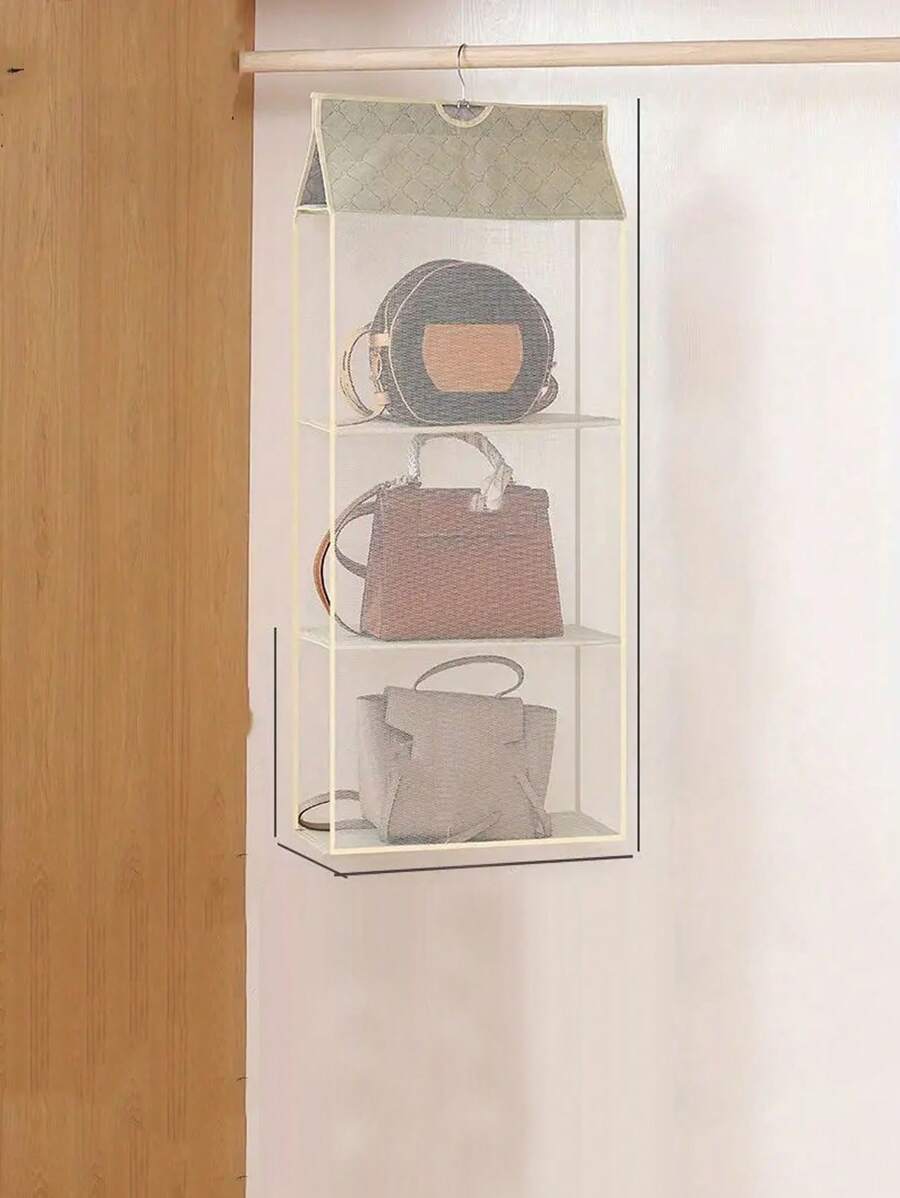 1pc 6/8 Grids Space-Saving Hanging Bag Organizer