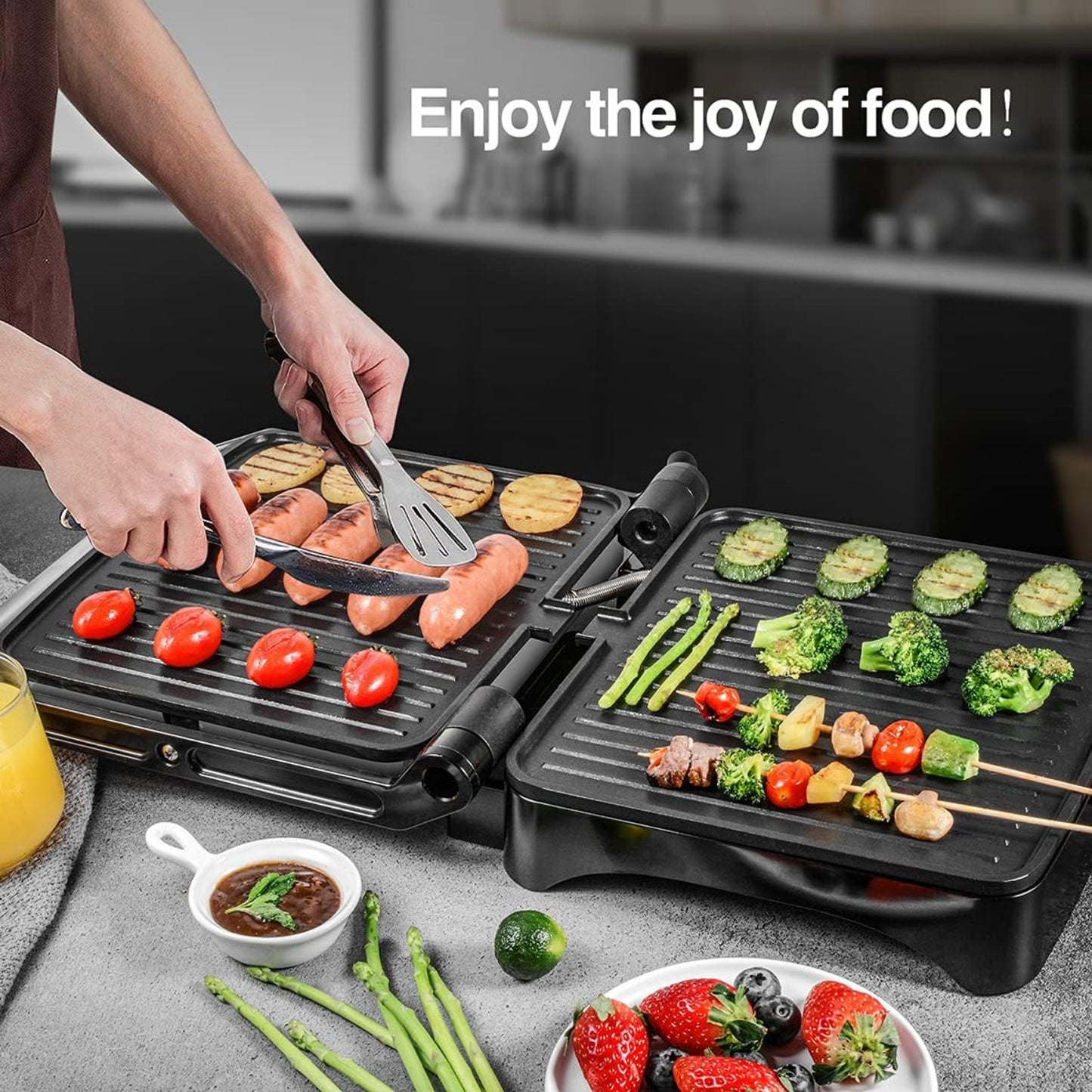 YASHE 4-Slice Panini Press Grill