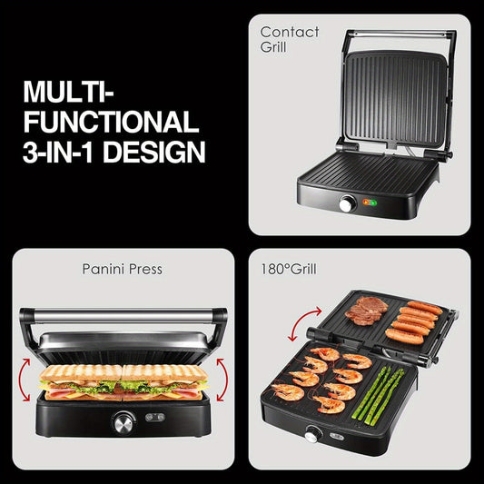 YASHE 4-Slice Panini Press Grill