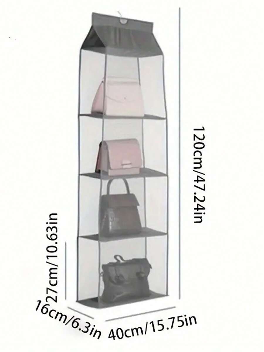 1pc 6/8 Grids Space-Saving Hanging Bag Organizer