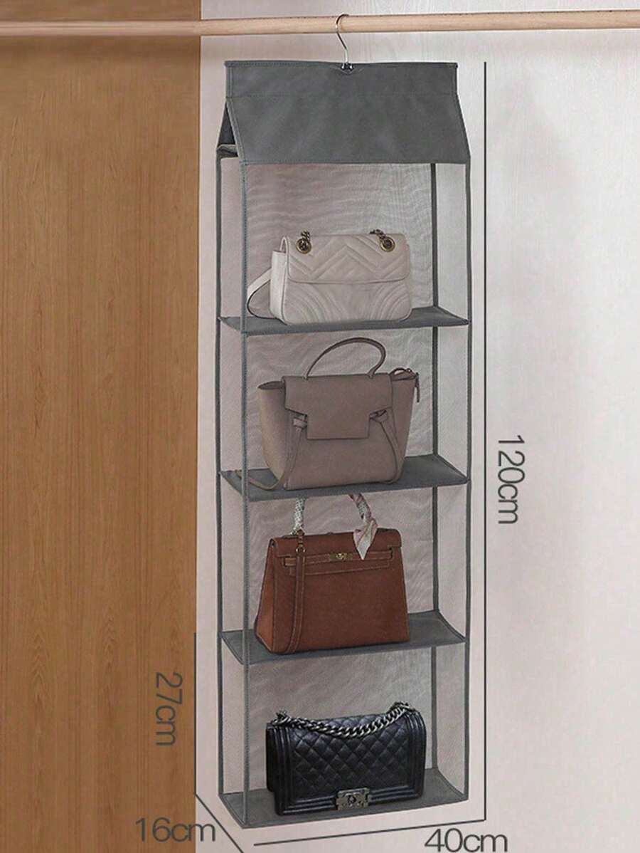 1pc 6/8 Grids Space-Saving Hanging Bag Organizer