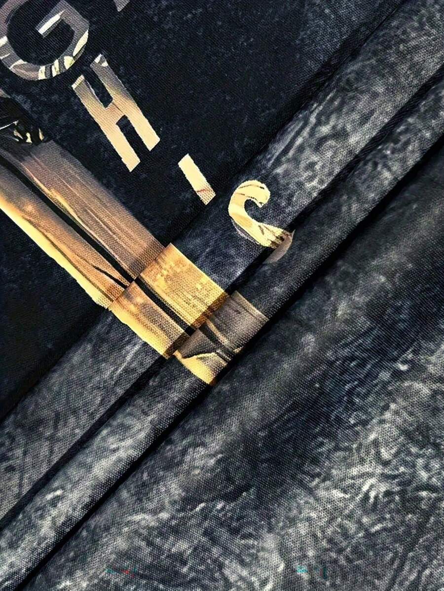 Manfinity LEGND Men Cross & Slogan Graphic Print Long Sleeve T-Shirt