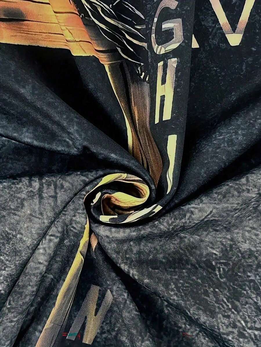 Manfinity LEGND Men Cross & Slogan Graphic Print Long Sleeve T-Shirt