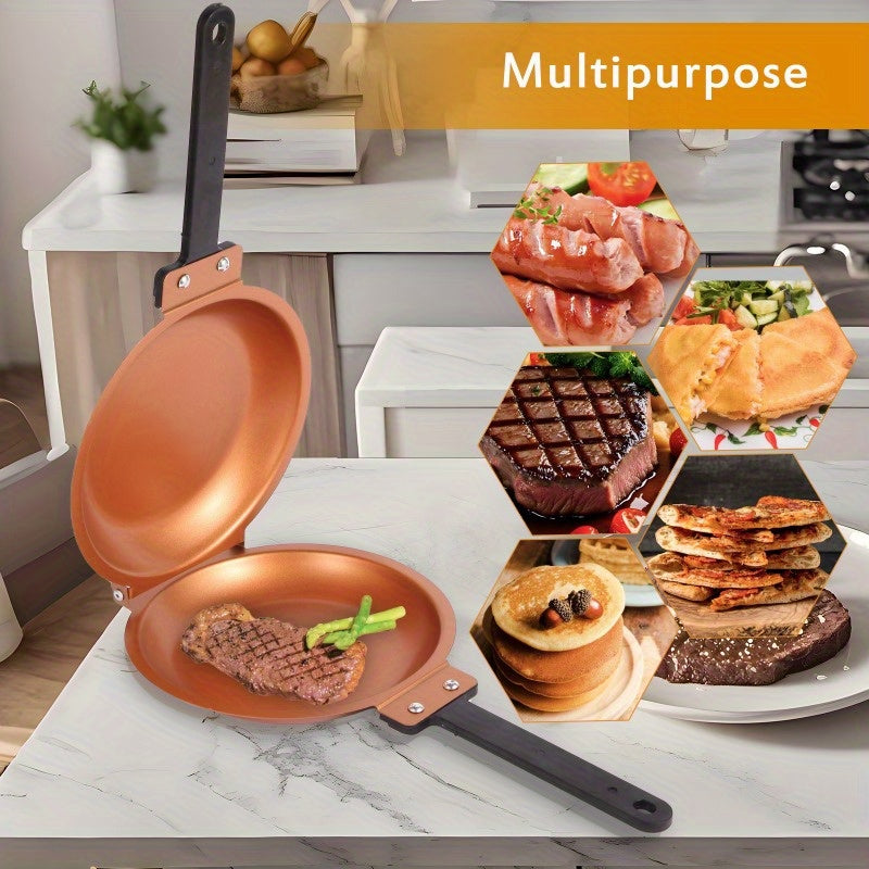 Double-Sided Nonstick Copper Frying Pan