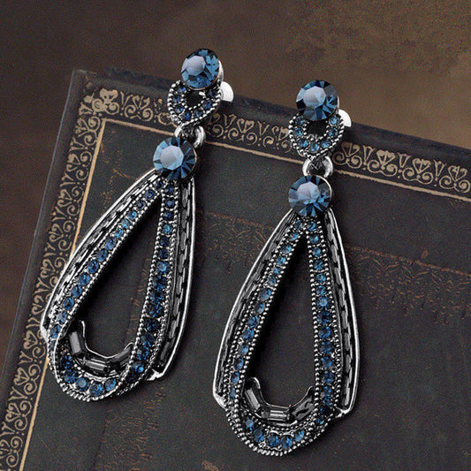 Vintage-Style Teardrop Earrings – Elegant Cubic Zirconia Jewelry for Women