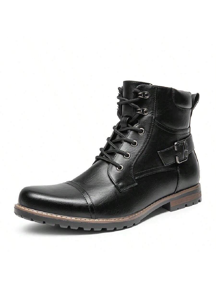 Men's Motorcycle Combat  Zipper Biker Classic Vintage Boots 2.0