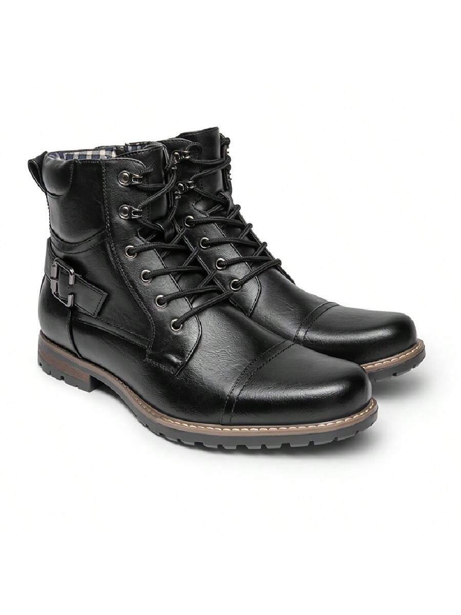 Men's Motorcycle Combat  Zipper Biker Classic Vintage Boots 2.0