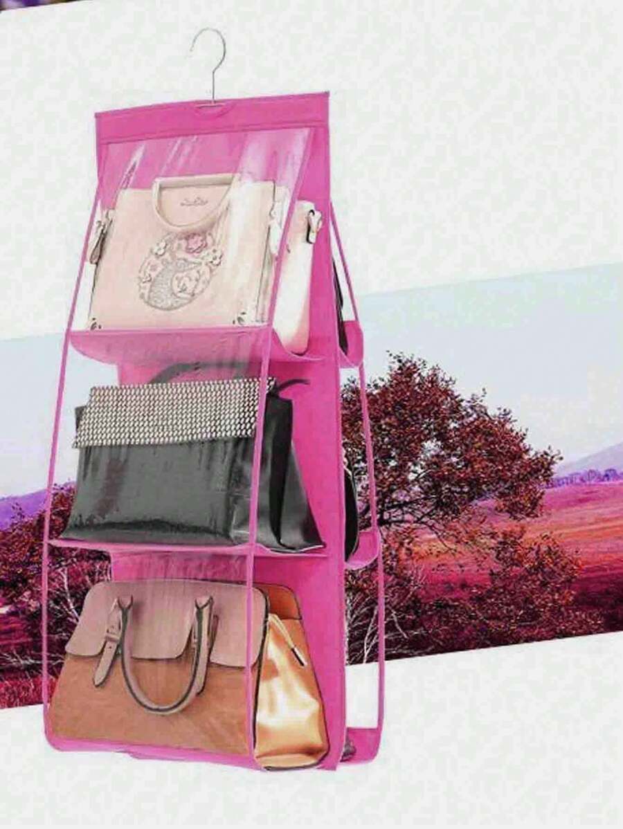1pc 6/8 Grids Space-Saving Hanging Bag Organizer