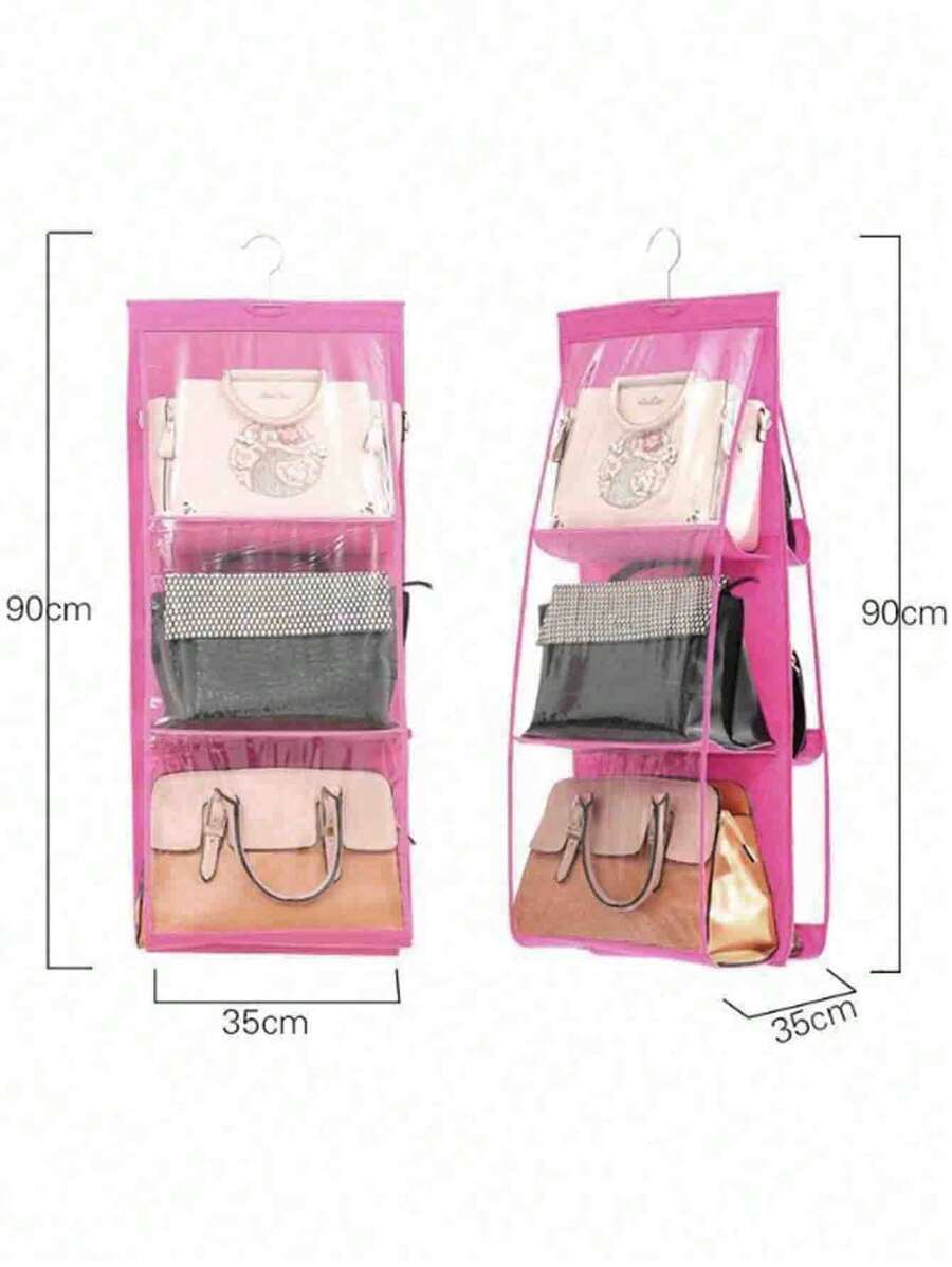 1pc 6/8 Grids Space-Saving Hanging Bag Organizer