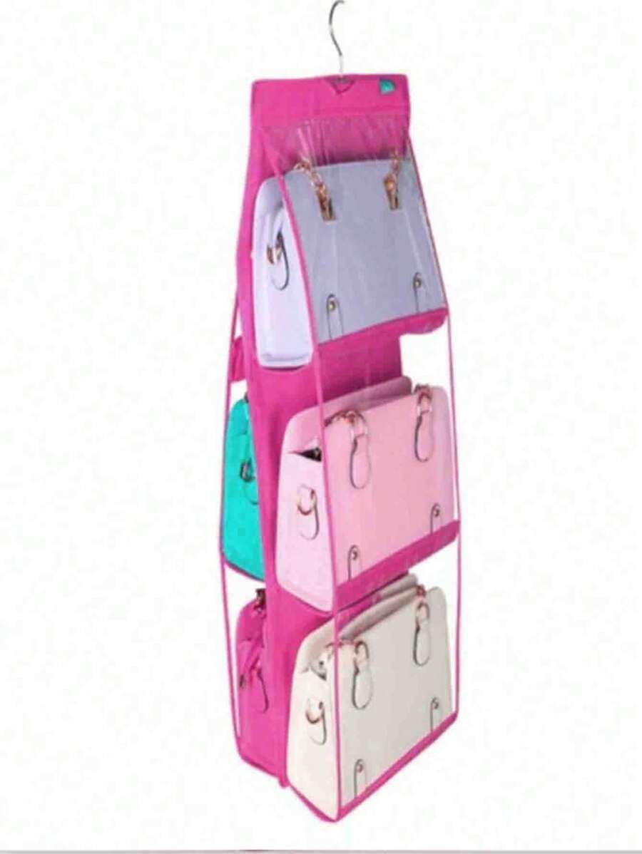 1pc 6/8 Grids Space-Saving Hanging Bag Organizer