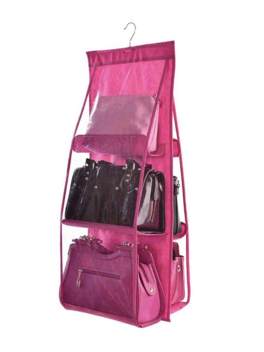 1pc 6/8 Grids Space-Saving Hanging Bag Organizer