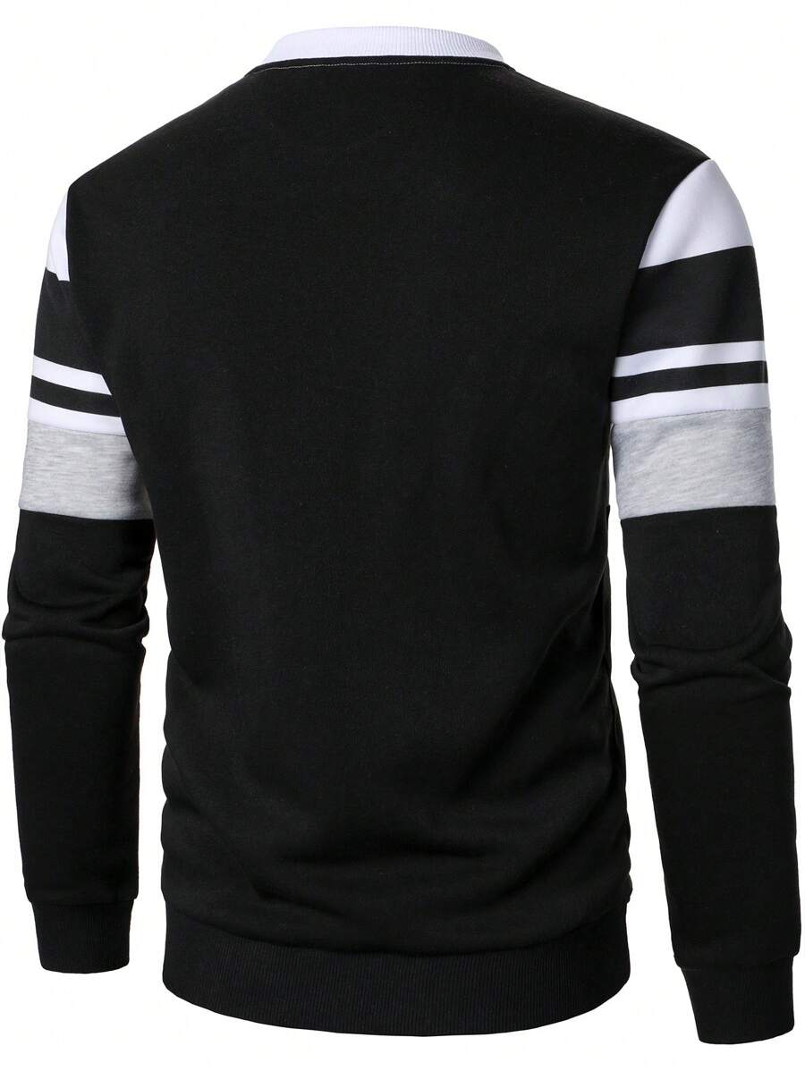 Manfinity Homme Men's Colorblock Pullover Hoodie, Fashion Casual Sweatshirt