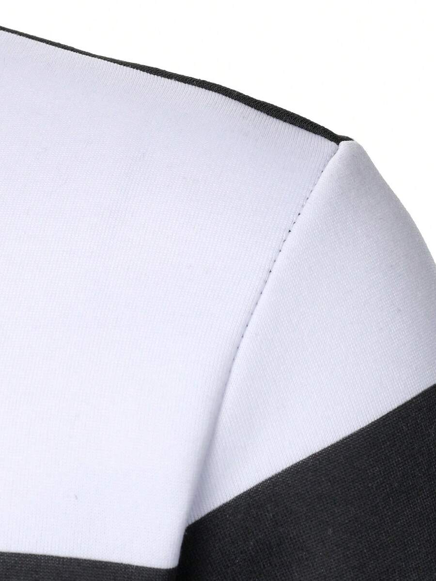 Manfinity Homme Men's Colorblock Pullover Hoodie, Fashion Casual Sweatshirt