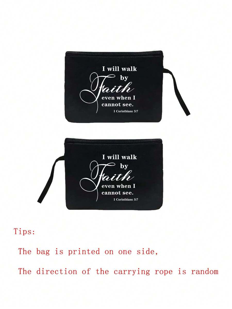 Tote Bag Set with Motivational Golden Letter Print