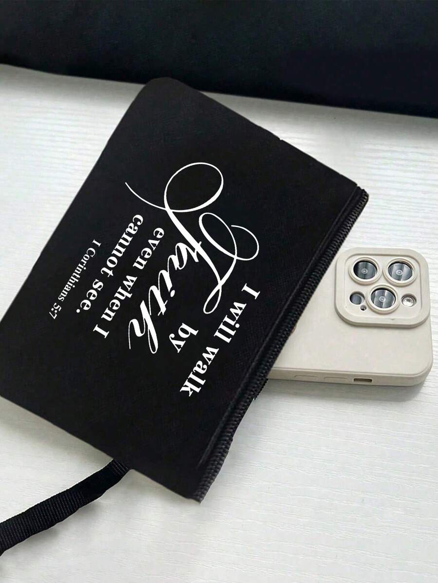 Tote Bag Set with Motivational Golden Letter Print