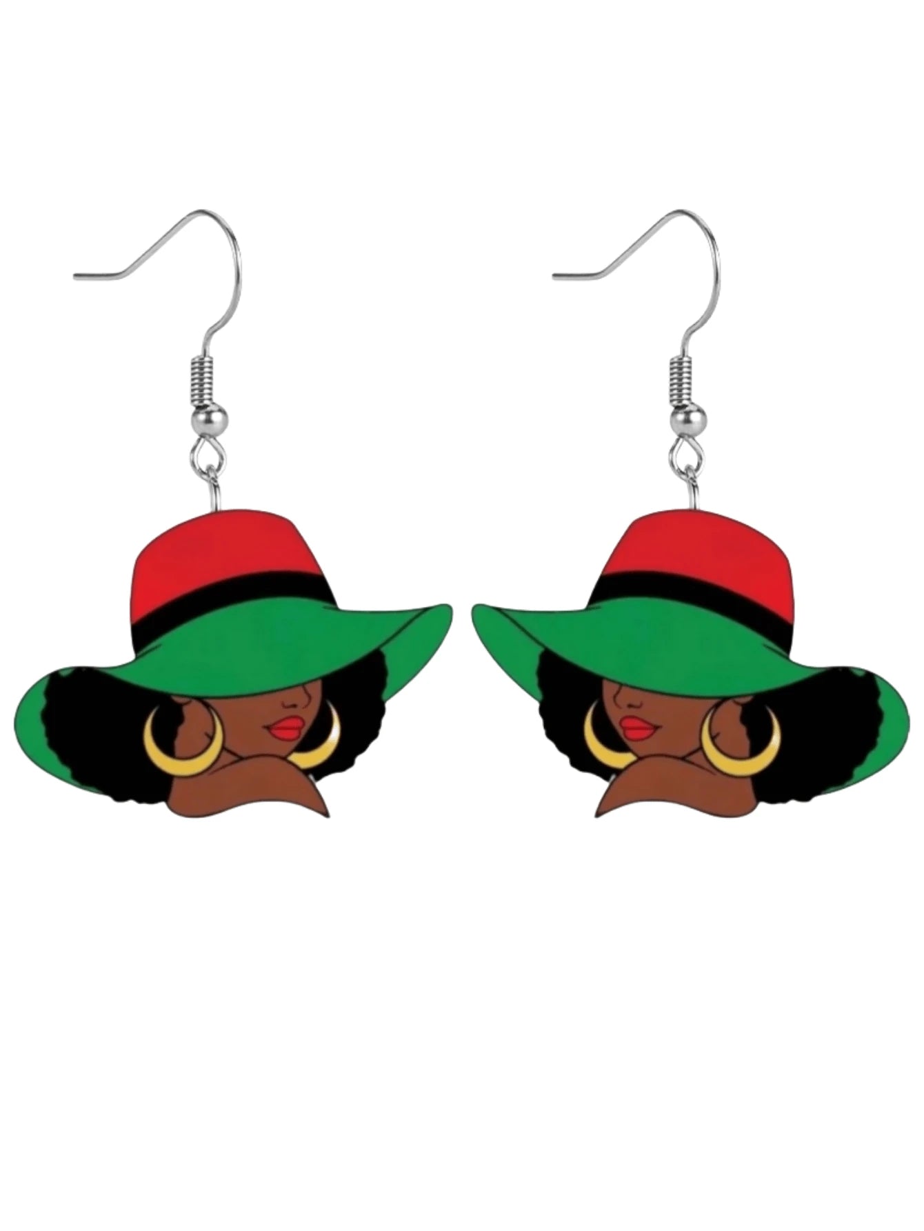 Elegant & Sexy Pendant Earrings – Acrylic Print Design ✨