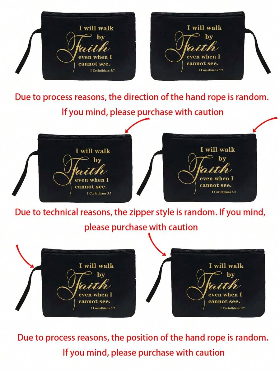 Tote Bag Set with Motivational Golden Letter Print