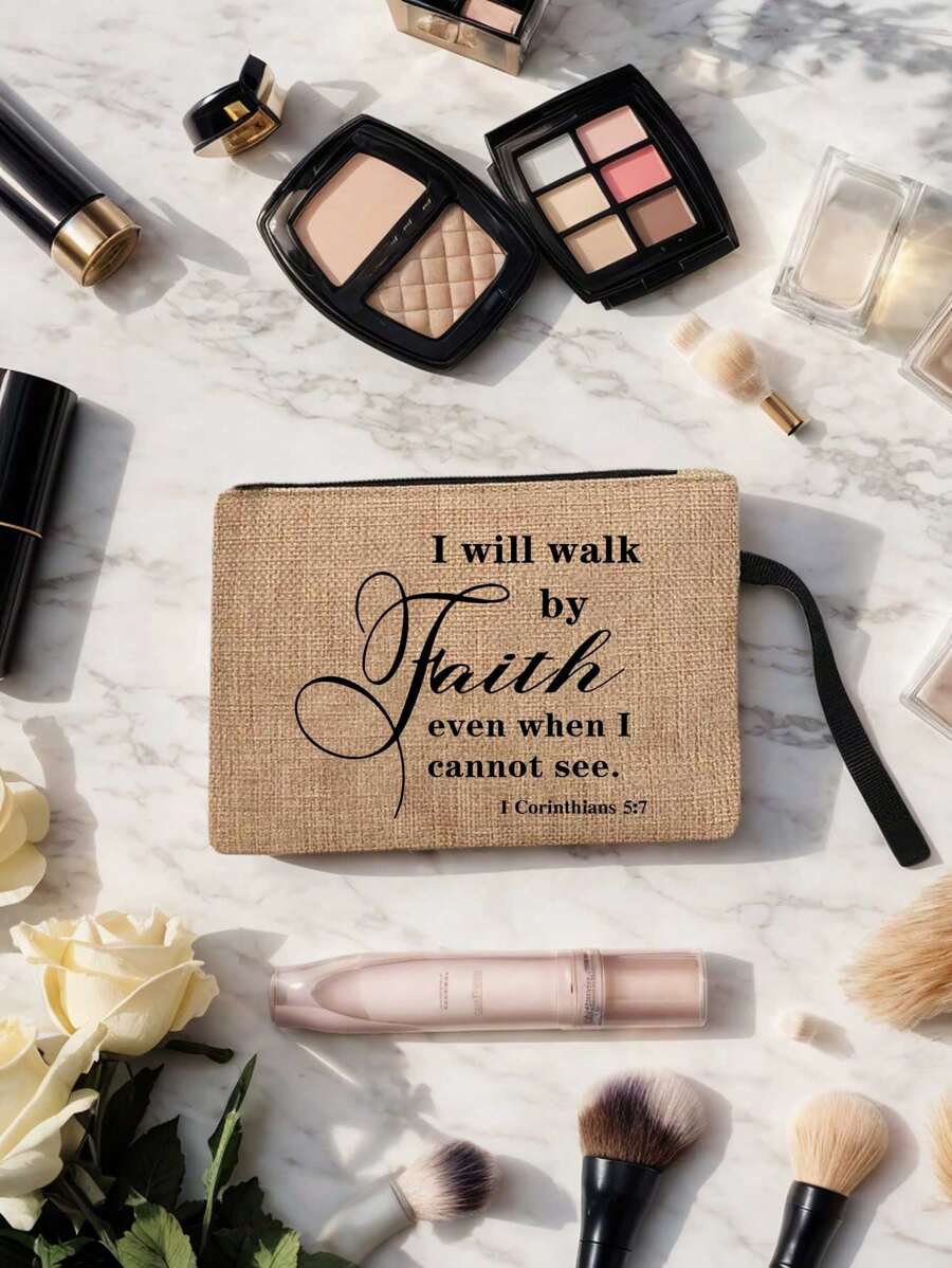 Tote Bag Set with Motivational Golden Letter Print