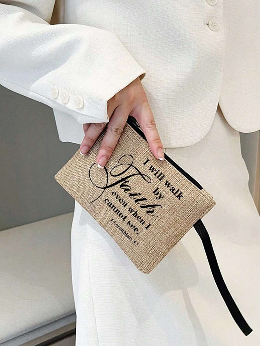Tote Bag Set with Motivational Golden Letter Print