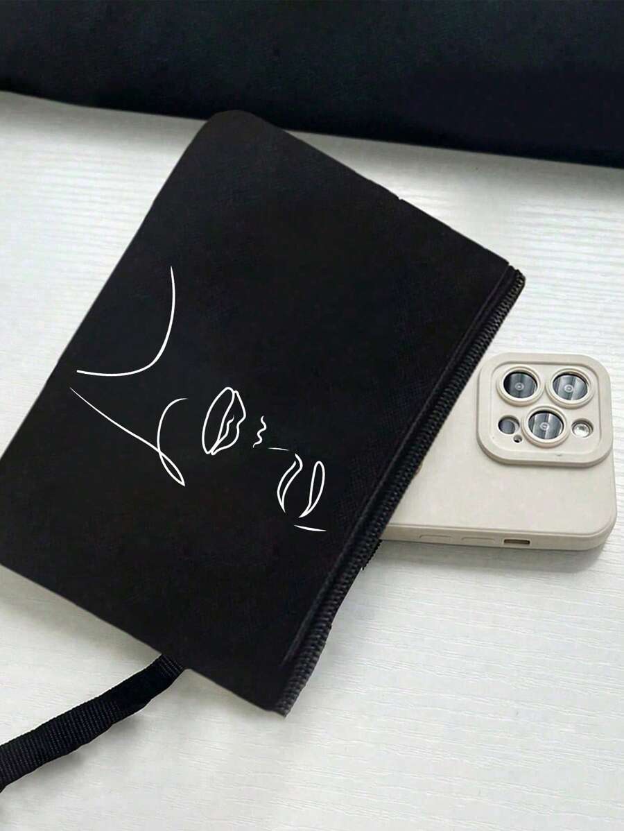 Queen Cartoon Character Printed Tote Bag Set – “Blessing” Letter Design