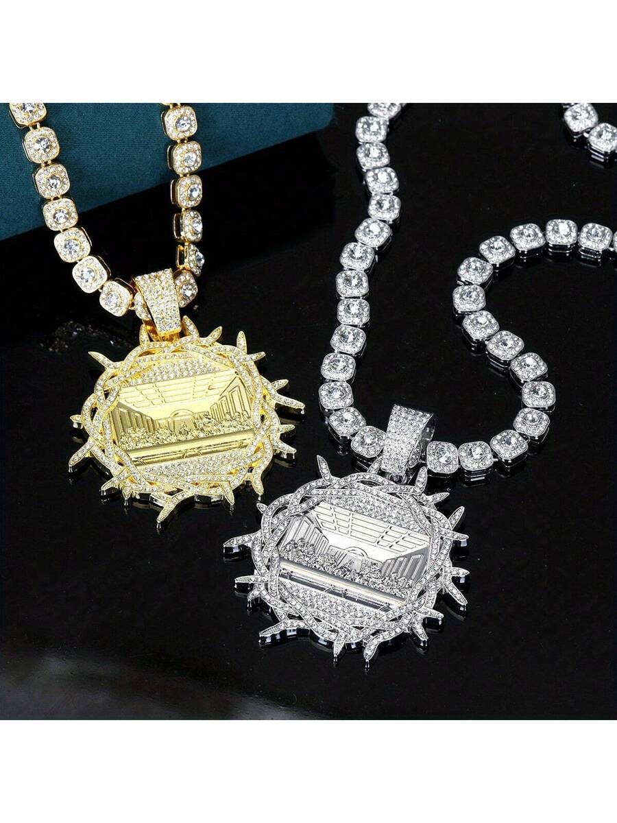 New Last Supper Round Pendant Necklace Jewelry For Men And Women Zinc Alloy Material Suitable For Daily Wear And Gift Giving