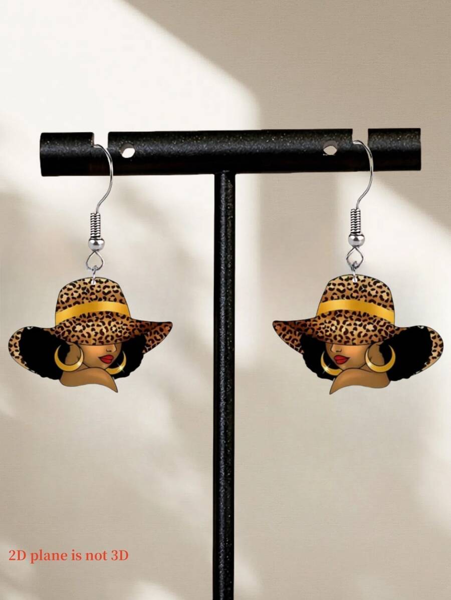 Elegant & Sexy Pendant Earrings – Acrylic Print Design ✨