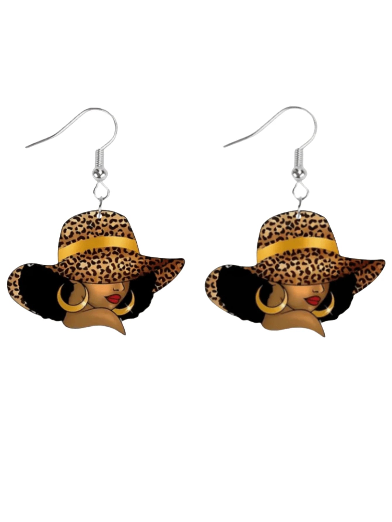 Elegant & Sexy Pendant Earrings – Acrylic Print Design ✨