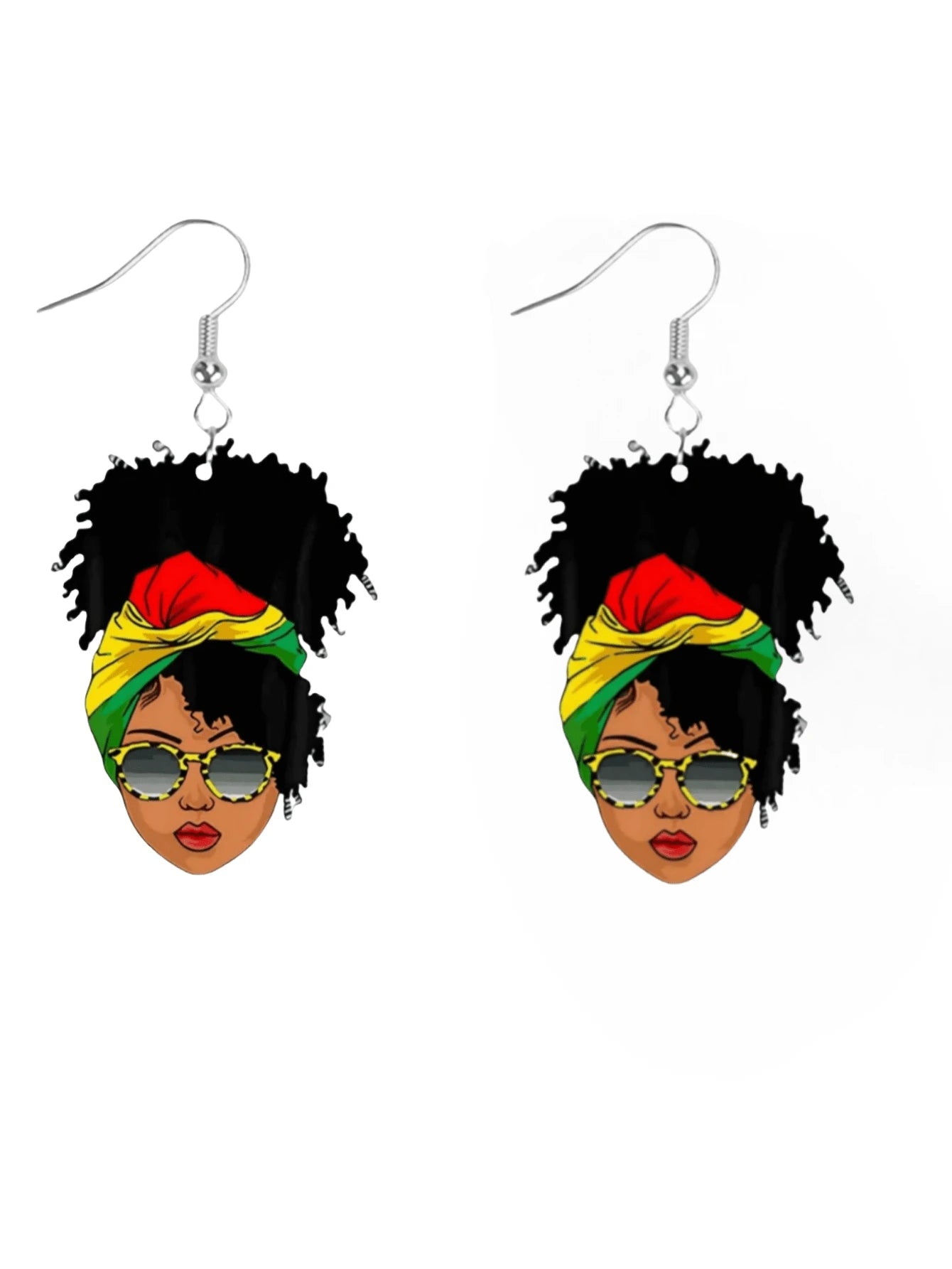Elegant & Sexy Pendant Earrings – Acrylic Print Design ✨