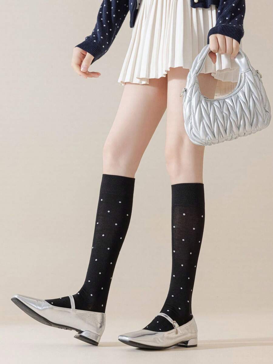 6 Pairs Women’s Plain Color Thigh-High Socks – Minimalist Japanese School Style