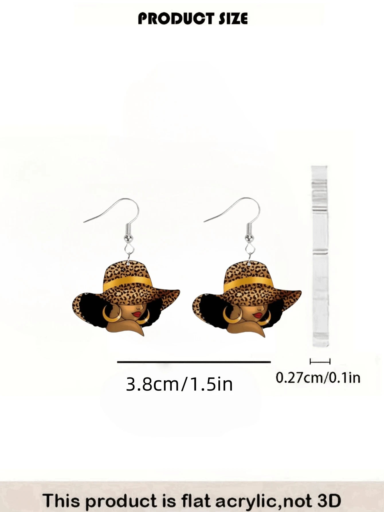 Elegant & Sexy Pendant Earrings – Acrylic Print Design ✨