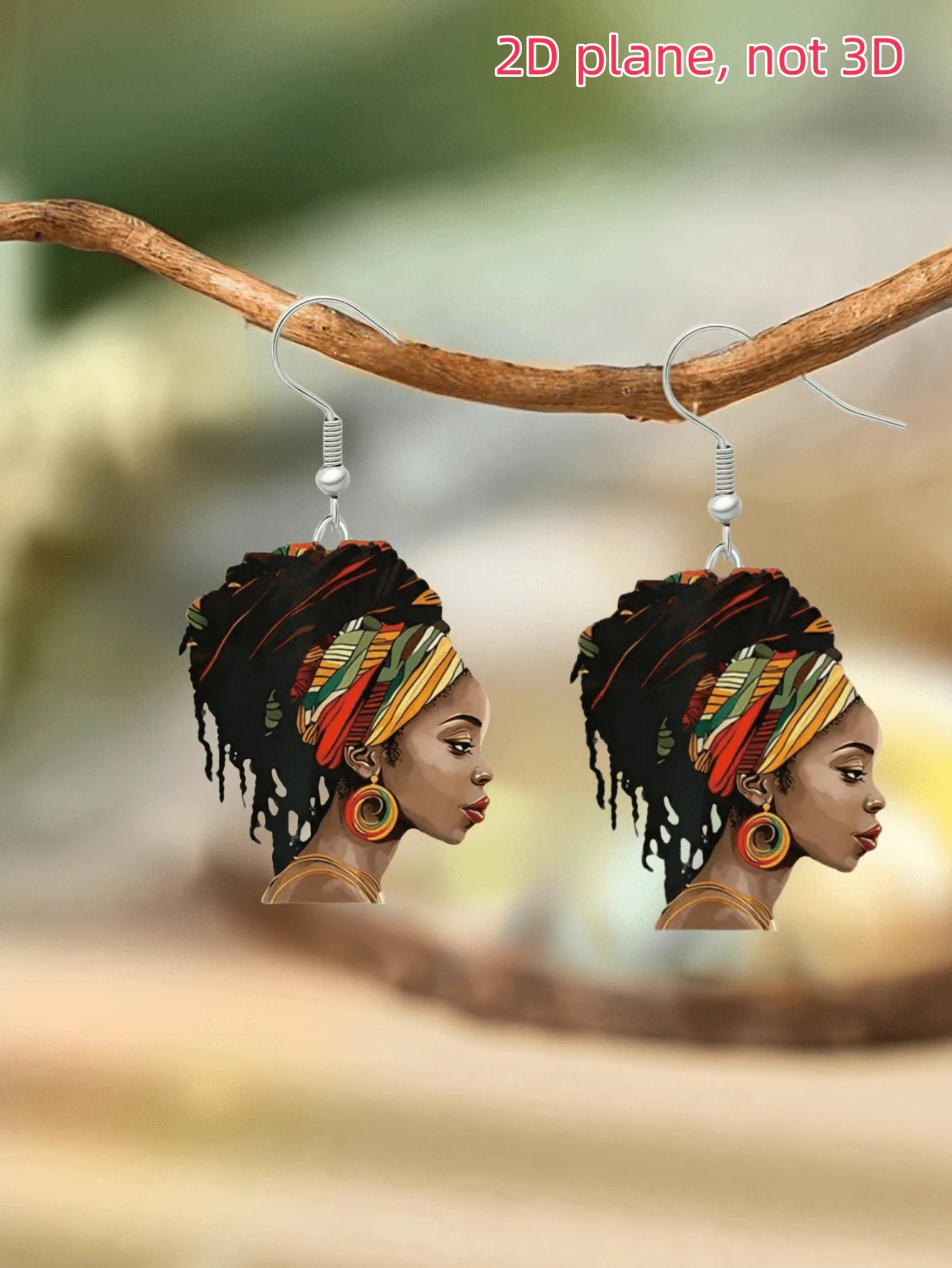 Elegant & Sexy Pendant Earrings – Acrylic Print Design ✨