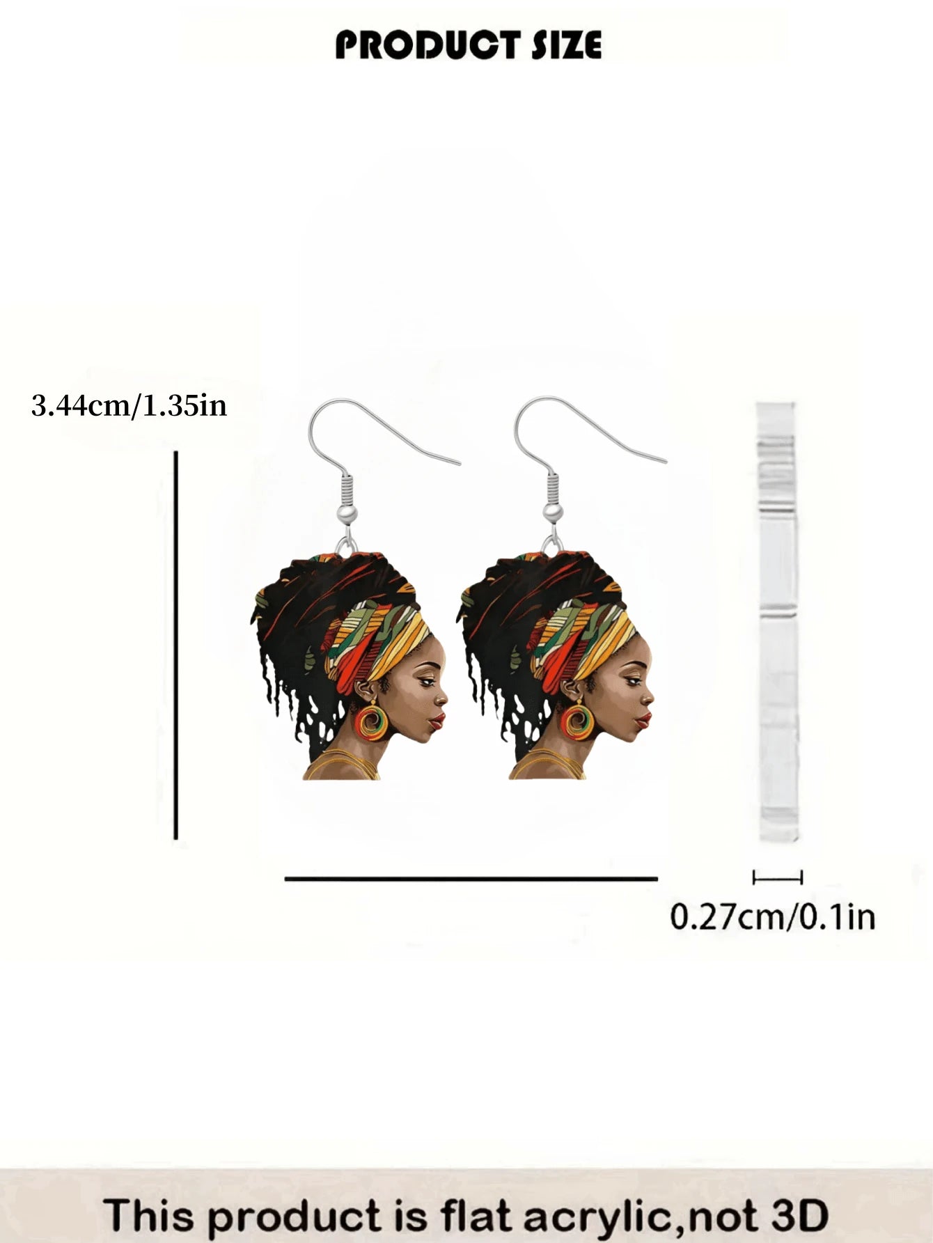 Elegant & Sexy Pendant Earrings – Acrylic Print Design ✨