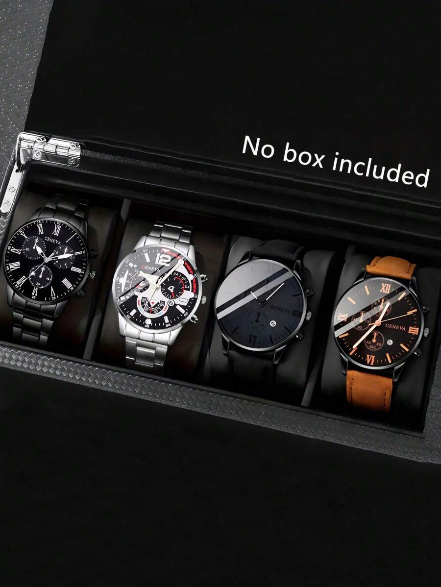 4/2PCS Luxury High-End Men's Quartz Watch