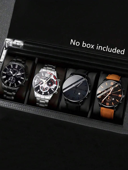 4/2PCS Luxury High-End Men's Quartz Watch