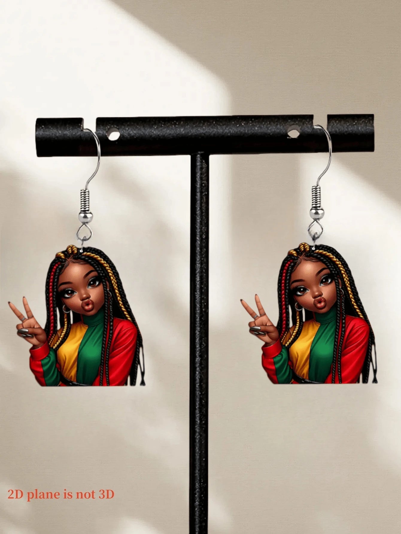 Elegant & Sexy Pendant Earrings – Acrylic Print Design ✨