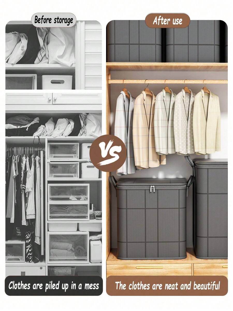 1PC Black Storage Bag – Thickened Large-Capacity Wardrobe Organizer