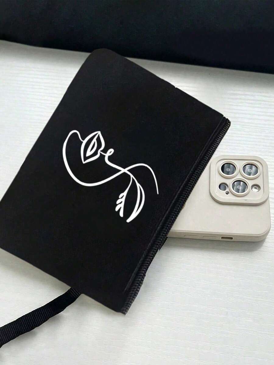 Queen Cartoon Character Printed Tote Bag Set – “Blessing” Letter Design