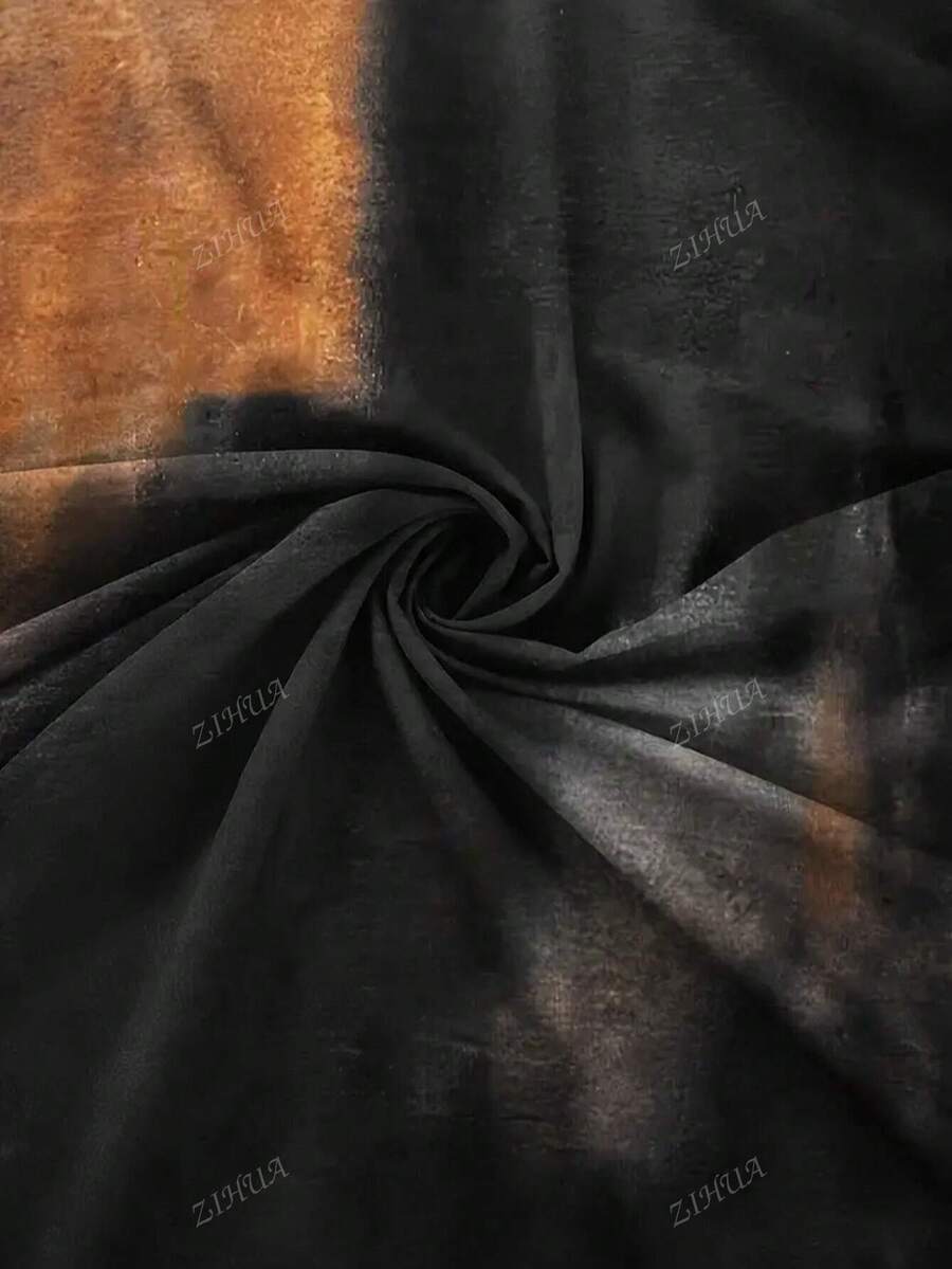 Plus Size English Text Ombre Print Crew Neck Sweatshirt