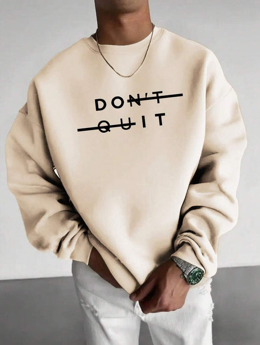 Men's Casual Versatile Printed Element Crew Neck Sweatshirt