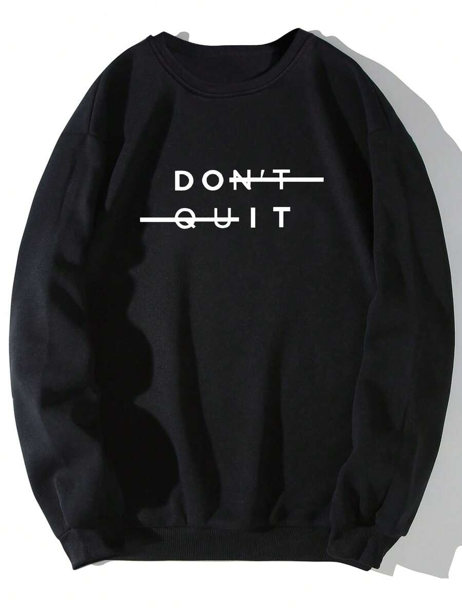 Men's Casual Versatile Printed Element Crew Neck Sweatshirt