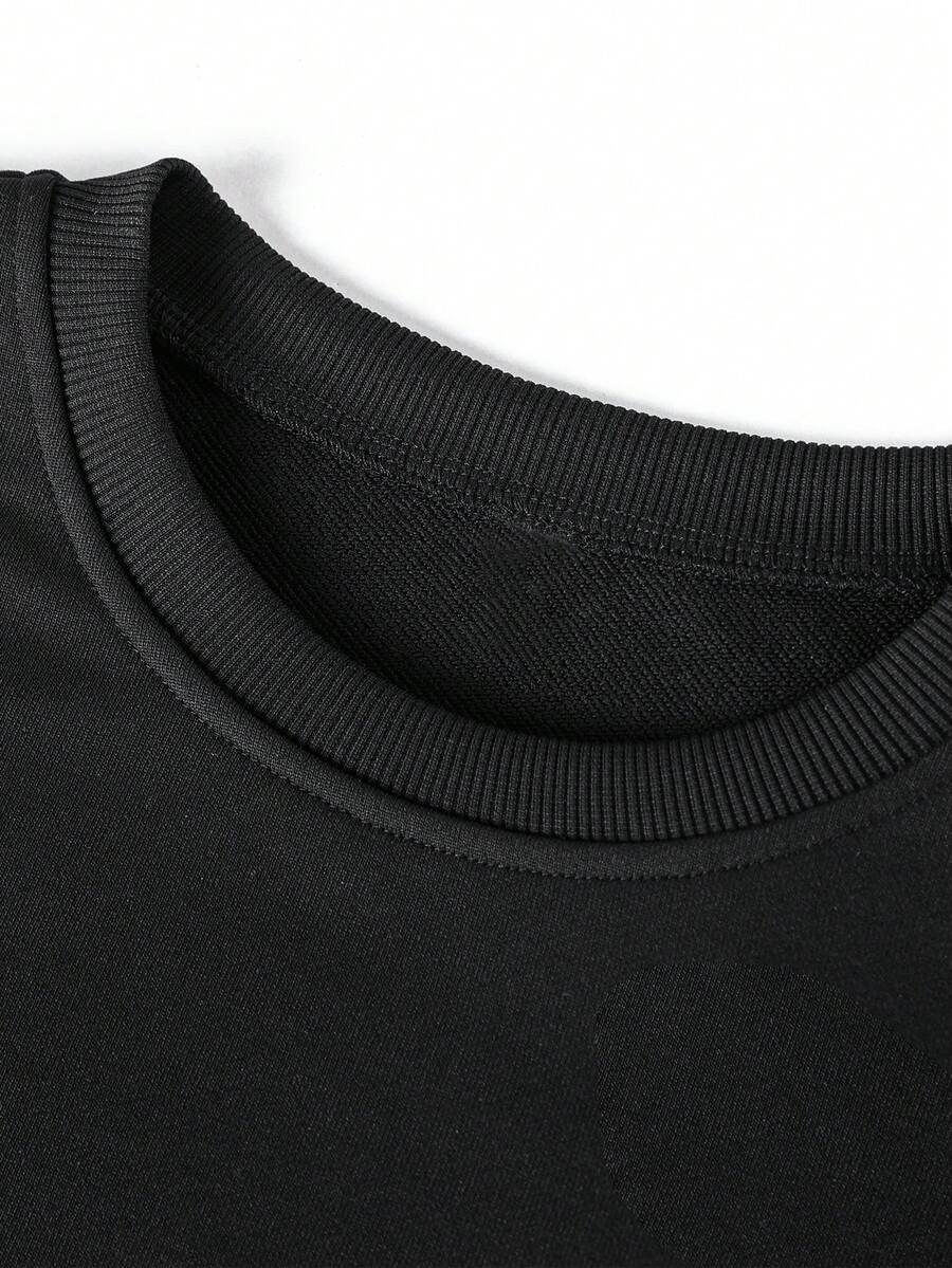 Men's Casual Versatile Printed Element Crew Neck Sweatshirt