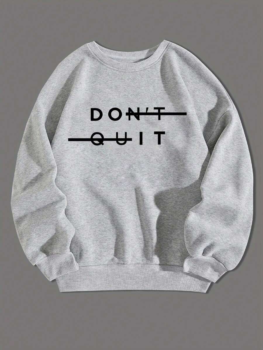 Men's Casual Versatile Printed Element Crew Neck Sweatshirt