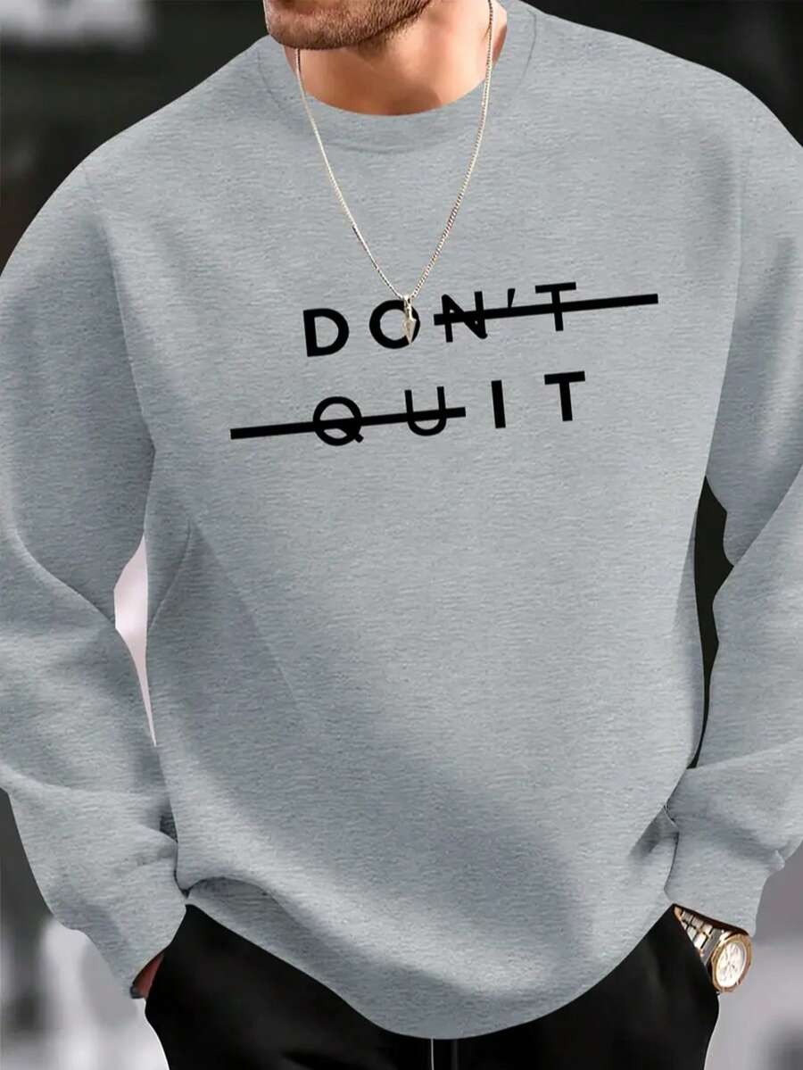 Men's Casual Versatile Printed Element Crew Neck Sweatshirt