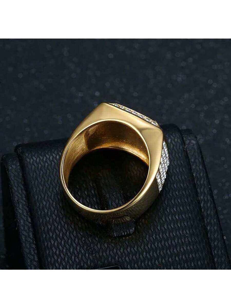 Psivika Gold Plated Bling Pinky Ring