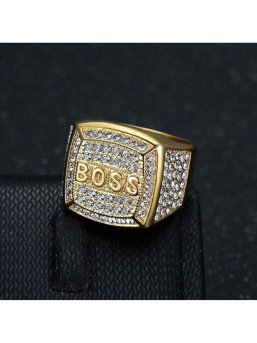 Psivika Gold Plated Bling Pinky Ring