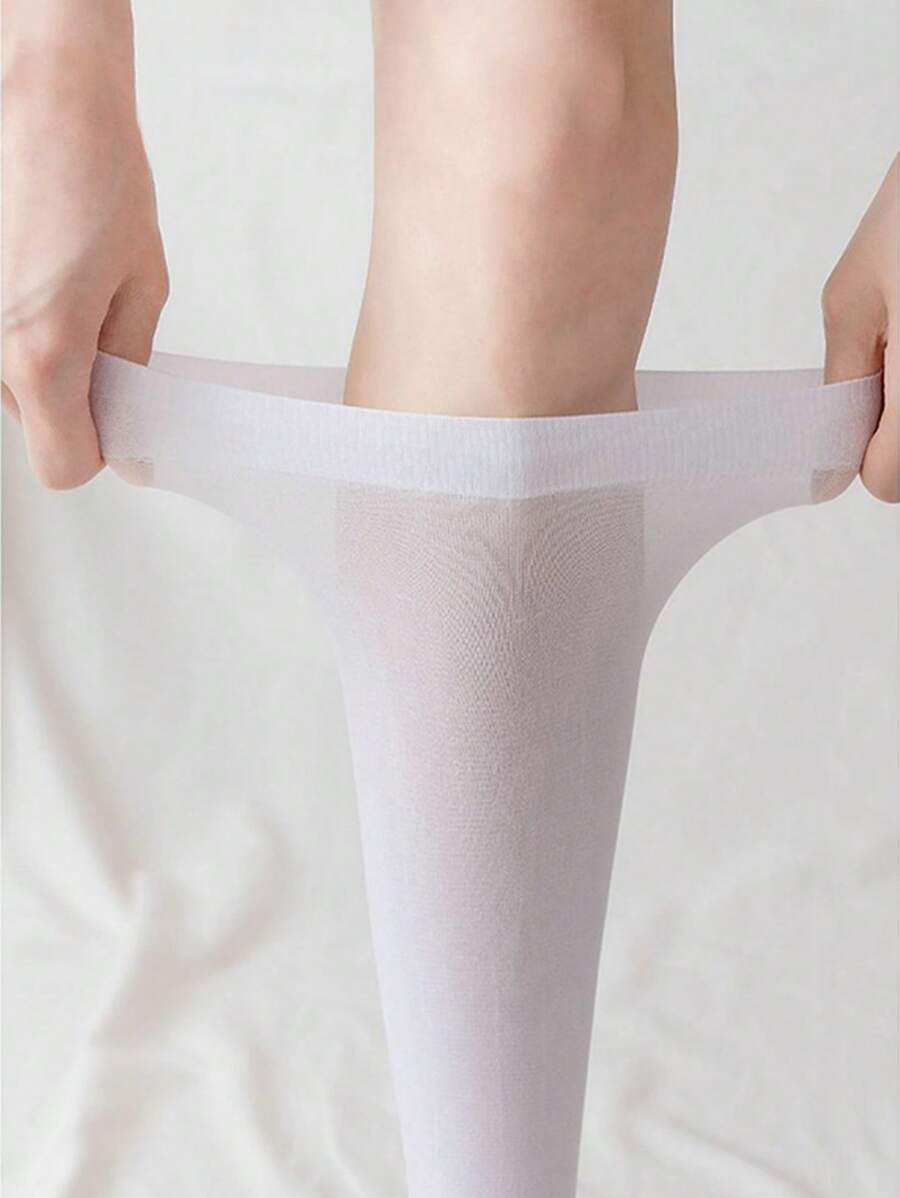 6 Pairs Women’s Plain Color Thigh-High Socks – Minimalist Japanese School Style