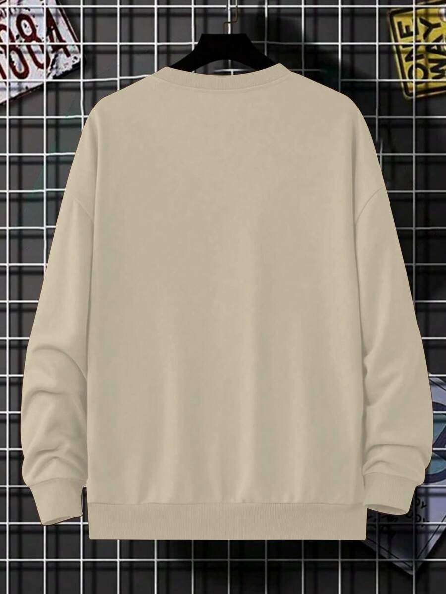 Men’s Fashionable Creative Bear Print Sweatshirt