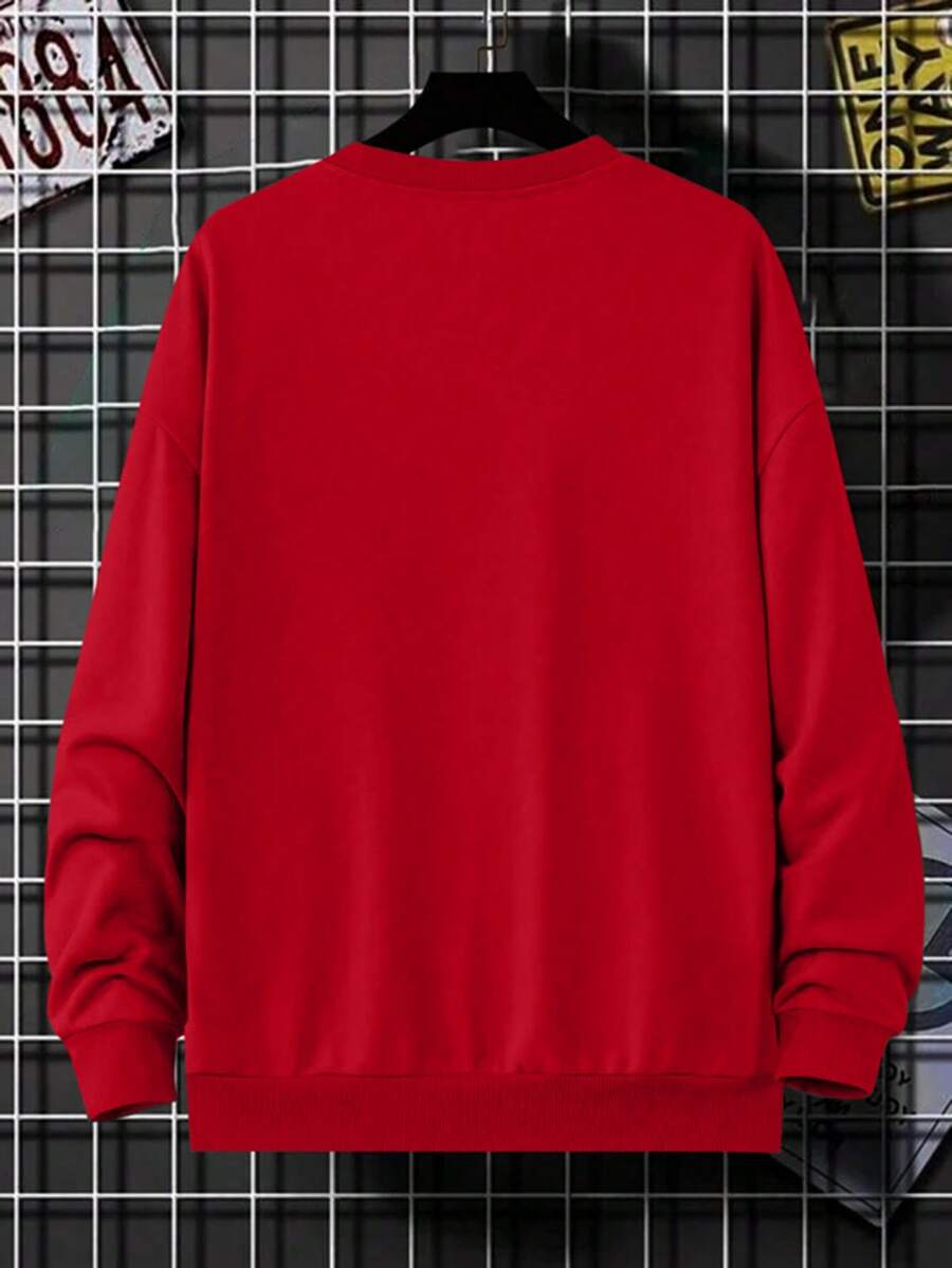 Men’s Fashionable Creative Bear Print Sweatshirt