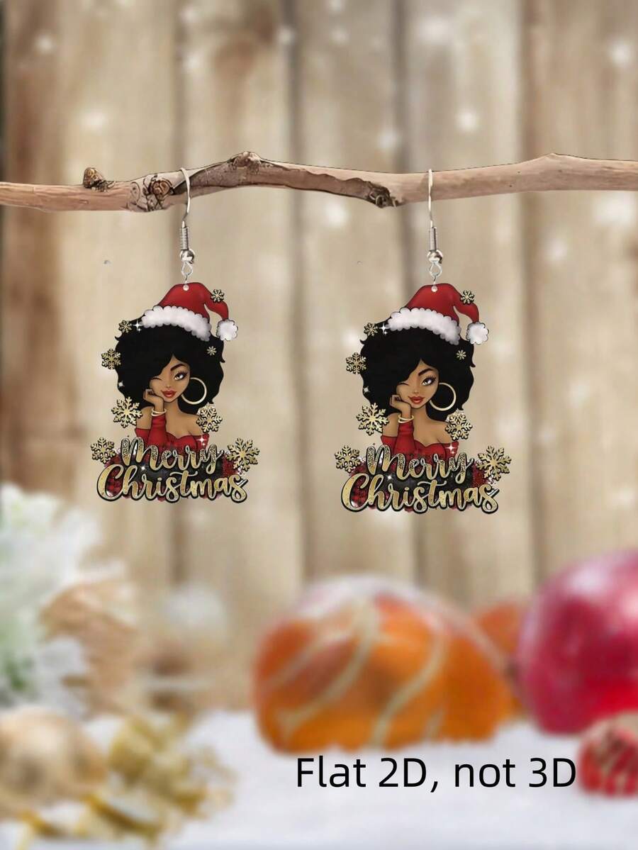 Elegant & Sexy Pendant Earrings – Acrylic Print Design ✨