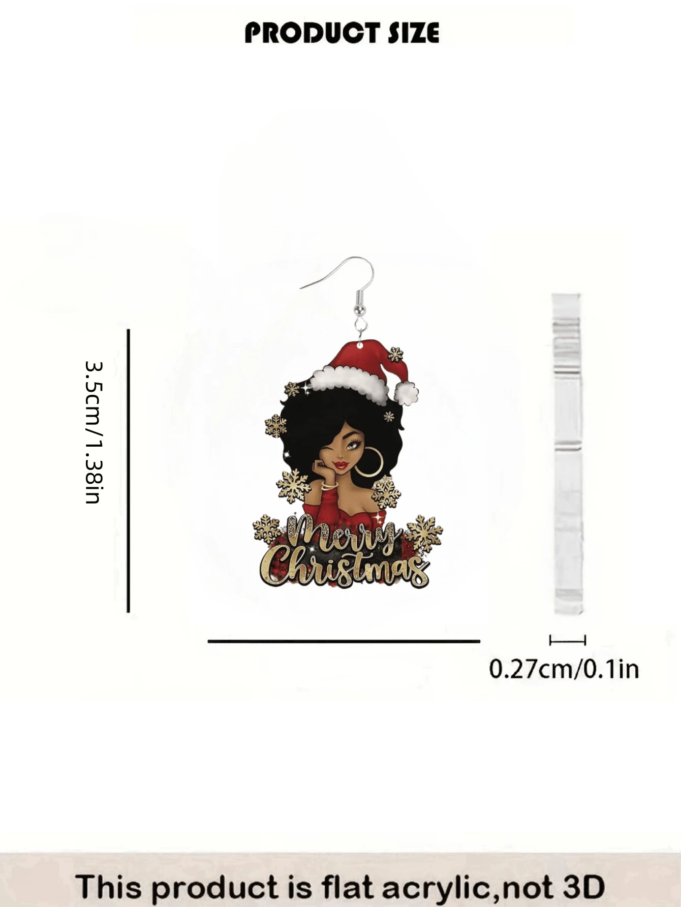 Elegant & Sexy Pendant Earrings – Acrylic Print Design ✨